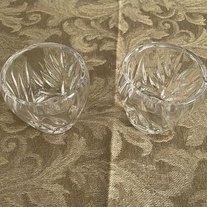 Beautiful set of two crystal candle holders